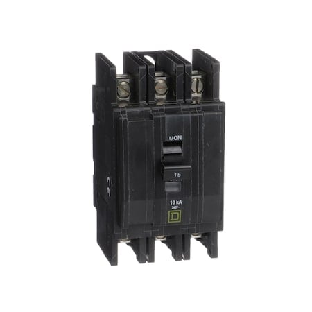 Miniature Circuit Breaker, QO Series, 15A, 3 Pole, 120/240V AC, 10kA at 120/240V AC MPN:QOU315B