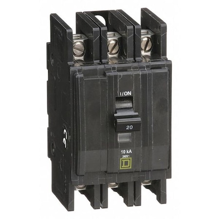 Miniature Circuit Breaker, QO Series, 20A, 3 Pole, 120/240V AC, 10kA at 120/240V AC MPN:QOU320