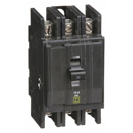 Miniature Circuit Breaker, QO Series, 30A, 3 Pole, 120/240V AC, 10kA at 120/240V AC MPN:QOU330
