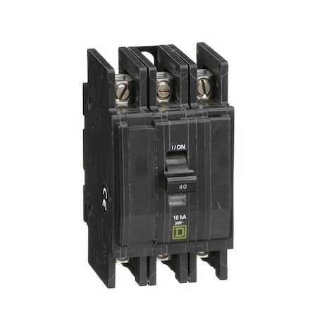 Miniature Circuit Breaker, QO Series, 40A, 3 Pole, 120/240V AC, 10kA at 120/240V AC MPN:QOU340B