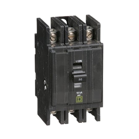 Miniature Circuit Breaker, QO Series, 50A, 3 Pole, 120/240V AC, 10kA at 120/240V AC MPN:QOU350B