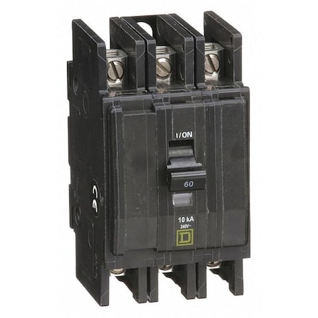 Miniature Circuit Breaker, QO Series, 60A, 3 Pole, 120/240V AC, 10kA at 120/240V AC MPN:QOU360