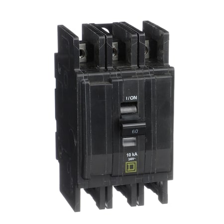 Miniature Circuit Breaker, QO Series, 60A, 3 Pole, 120/240V AC, 10kA at 120/240V AC MPN:QOU3605283