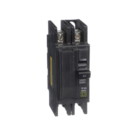 Miniature Circuit Breaker, QO Series, 60A, 2 Pole, 120/240V AC, 10kA at 120/240V AC MPN:QOUQ260