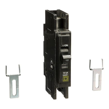 Miniature Circuit Breaker, QO Series, 10A, 1 Pole, 120/240V AC, 10kA at 120/240V AC MPN:QOUR110