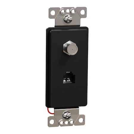 Tv/Telephone Socket, X Series, F Connect MPN:SQR87CT1BK