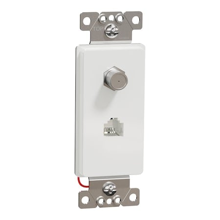 Tv/Telephone Socket, X Series, F Connect MPN:SQR87CT1WH