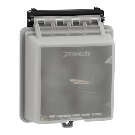 Weatherproof Cover, Outlet Box Type, 2 Gangs Gang, Plastic MPN:SQWS83221XX