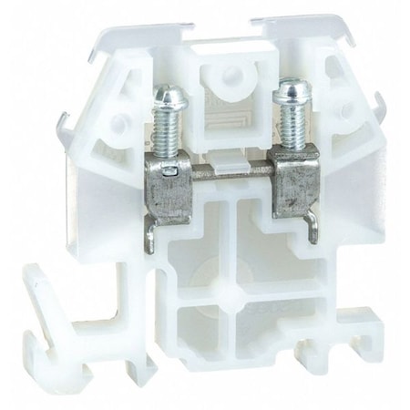 Terminal Block, Solderless Box Lug, 1 Pole, 30 A, 600 V AC/DC, 10 AWG, Screw Termination, Natural MPN:9080GM6