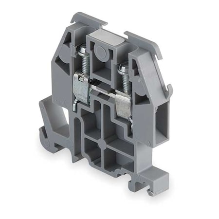Terminal Block, Solderless Box Lug, 1 Pole, 30 A, 600 V AC/DC, 10 AWG, Screw Termination, Gray MPN:9080GME6