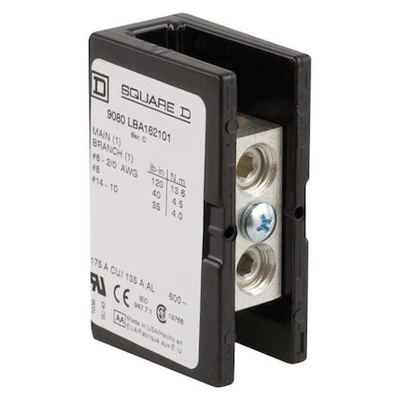 Power Distribution Block, Open, 1 Pole, 760 A Copper, 600 V AC/DC, Surface Mount MPN:9080LBA165212