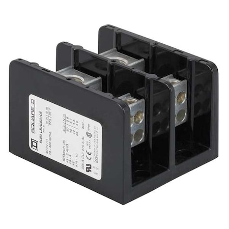 Miniature Power Distribution Block, Open, 2 Pole, 115 A Copper, 600 V AC/DC, Surface Mount MPN:9080LBA261104