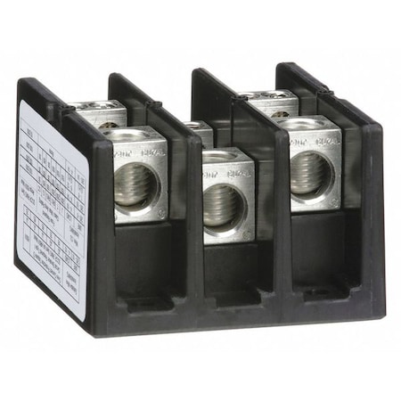 Power Distribution Block, Open, 3 Pole, 175 A Copper, 600 V AC/DC, Surface Mount MPN:9080LBA362104