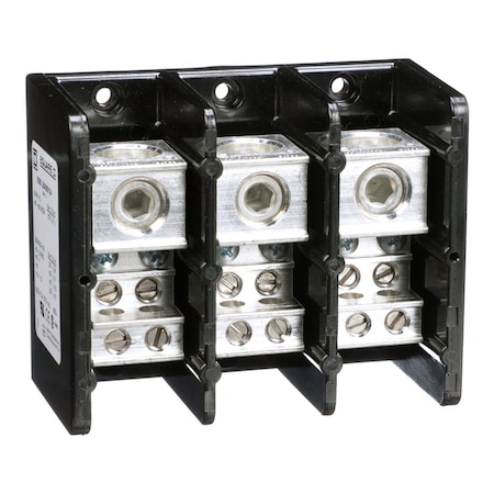Power Distribution Block, Open, 4 Pole, 335 A Copper, 600 V AC/DC, Surface Mount MPN:9080LBA363104