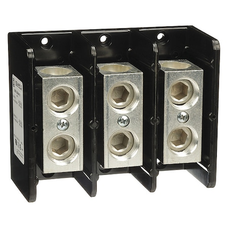 Power Distribution Block, Open, 3 Pole, 420 A Copper, 600 V AC/DC, Surface Mount MPN:9080LBA364101