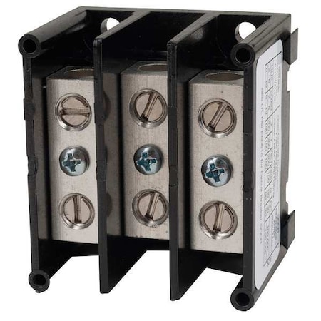 Power Distribution Block, Open, 3 Pole, 335 A Copper, 600 V AC/DC, Surface Mount MPN:9080LBA364108