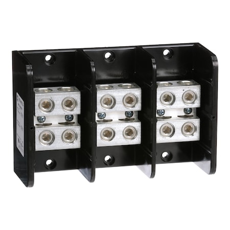 Power Distribution Block, Open, 3 Pole, 620 A Copper, 600 V AC/DC, Surface Mount MPN:9080LBA365202