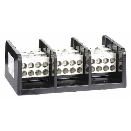 Power Distribution Block, Open, 3 Pole, 760 A Copper, 600 V AC/DC, Surface Mount MPN:9080LBA365208