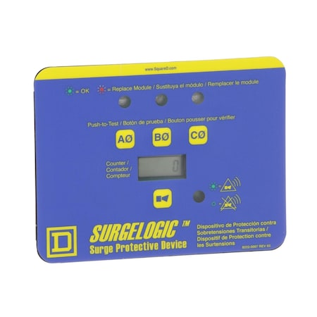 Surge protection accessory, Surgelogic, TVSS display kit, 3 phase, horizontal, counter MPN:TVS3DSPHC