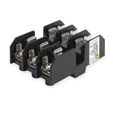 Open Fuse Block, M UL Class, 600V AC/DC Volt Rating, 3 Poles, Wire Leads MPN:9080FB3611M