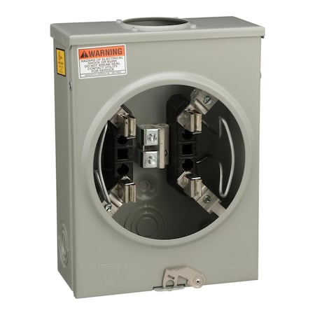 Individual meter socket, ringless socket, horn bypass, 4 jaws no release, OH, UG, 125 A, up to 600 VAC single phase 3W MPN:UHTRS101B