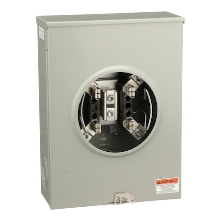 Individual meter socket, ringless socket, no bypass, 4 jaws no release, UG, 200 A, up to 600 VAC single phase 3W MPN:UTRS213AFL