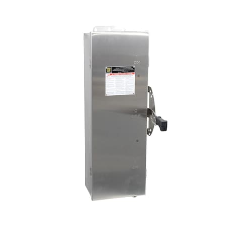 Safety switch, double throw, non fusible, 60A, 600V, 3 pole, 60HP, NEMA 4, 4X, 5, 304 steel MPN:DTU362DS