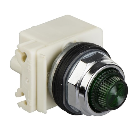 Pilot light, Harmony 9001K, metal, polycarbonate, domed, green, 30mm, LED green, 220-240V MPN:9001KP7LGG9