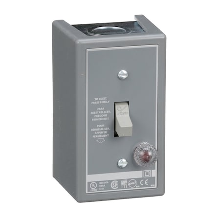 Manual Motor Starter, NEMA 1, 2 P, 1 Phase, Toggle, 16 A MPN:2510FG6P