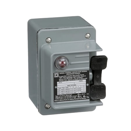 Manual Motor Starter, 2 P, 1 Phase, Toggle, 16 A MPN:2510FW2P