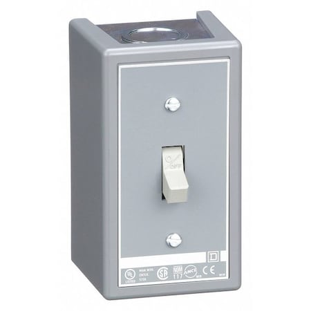 Manual Motor Switch, 30 A, 2 P, 1 Phase, Toggle, Type K, Class 2510 Series, NEMA 1 MPN:2510KG1
