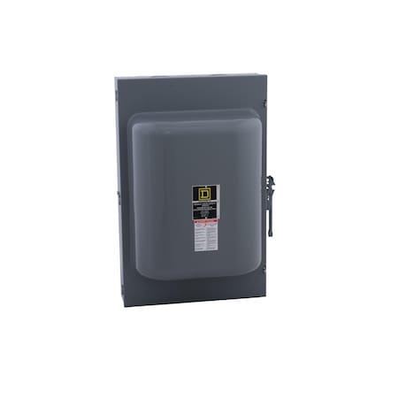 Safety switch, double throw, non fusible, 200A, 600V, 3 pole, 15hp, neutral factory installed, NEMA 1 MPN:82344N