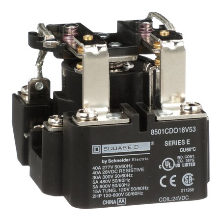 Panel Mount, Power Relay, 30 A, Screw MPN:8501CDO16V53