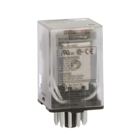 Relay 240Vac 66Amp Type K +Options MPN:8501KPDR13P14V53