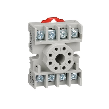 Plug in relay, Type N, relay socket, 8 tubular pin, single tier, for 8510KP relays and 9050JCK timers, bulk packaged MPN:8501NR51B