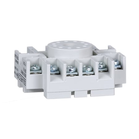 Plug in relay, Type N, relay socket, 11 tubular pin, single tier, for 8510KP relays and 9050JCK timers, bulk packaged MPN:8501NR61B