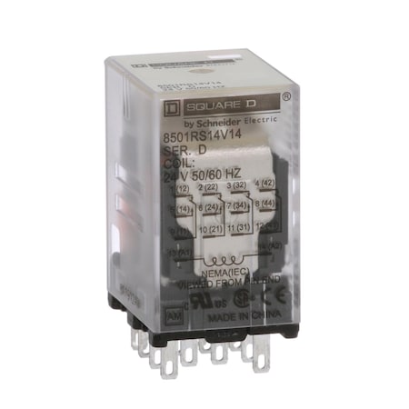 Relay, 240VAC Coil Volts, 4PDT MPN:8501RS14V14