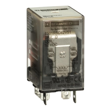 Relay, 240VAC Coil Volts, DPDT MPN:8501RSD42V51