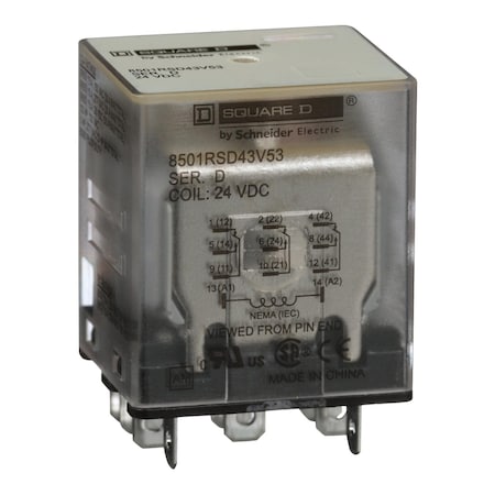Relay, 250VAC Coil Volts, 3PDT MPN:8501RSD43V53