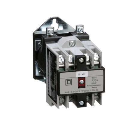 NEMA Control Relay, Type X, machine tool, 10A resistive at 600 VAC, 4 normally open contacts, 48 VDC coil MPN:8501XDO40V56