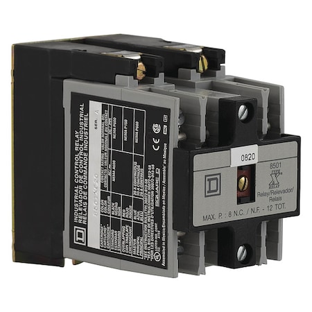 NEMA Control Relay, Type X, timing, 1 minute off delay, 10A resistive at 600 VAC, 2 normally open, 120 VAC 60 Hz coil MPN:8501XO20XTD1V02