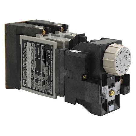 NEMA Control Relay, Type X, timing, 1 minute on delay, 10A resistive at 600 VAC, 4 normally open, 120 VAC 60 Hz coil MPN:8501XO40XTE1V02