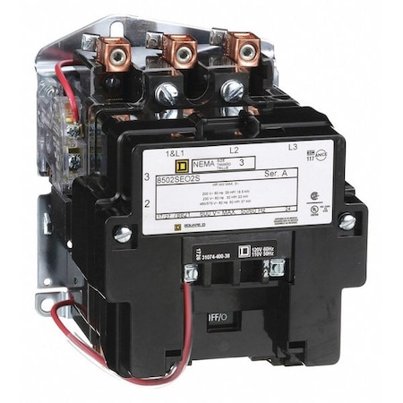 120VAC Non-Reversing Magnetic Contactor 3P 90A NEMA 3, Hz: 50/60 MPN:8502SEO2V02S