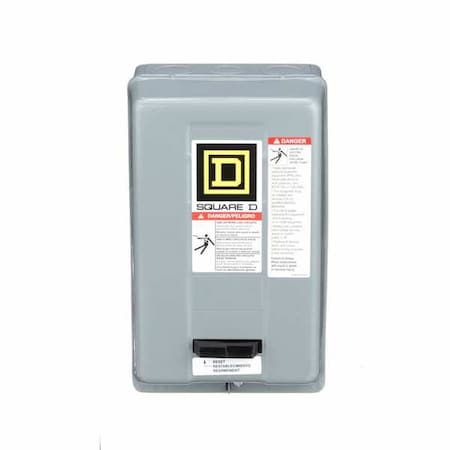 Magnetic Motor Starter, Non-Reversing, No Auxiliary Contacts, 480V AC, 3 P, Screw Clamp MPN:8536SAG12V06