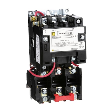 Motor Starter, Non-Reversing, No Auxiliary Contacts, 24V AC, 3 P, Screw Clamp MPN:8536SAO12V01S