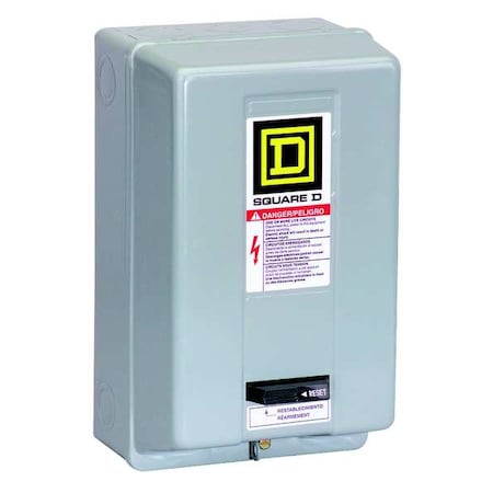 NEMA Magnetic Motor Starter, Non-Reversing, No Auxiliary Contacts, 480V AC, 3 P, Screw Clamp MPN:8536SBG2V06H30