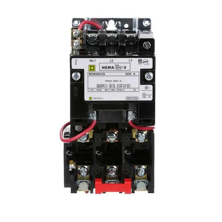 Magnetic Motor Starter, Non-Reversing, No Auxiliary Contacts, 24V AC, 3 P, Screw Clamp MPN:8536SBO2V01S