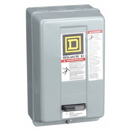 Magnetic Motor Starter, Non-Reversing, No Auxiliary Contacts, 120V AC, 3 P, Screw Clamp MPN:8536SCG3V02S