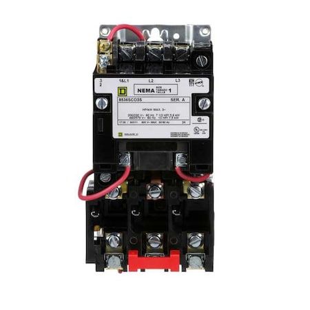 Magnetic Motor Starter, Non-Reversing, No Auxiliary Contacts, 24V AC, 3 P, Screw Clamp MPN:8536SCO3V01S