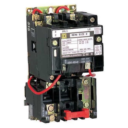 Magnetic Motor Starter, Non-Reversing, No Auxiliary Contacts, 24V AC, 3 P, Screw Clamp MPN:8536SDO1V01S